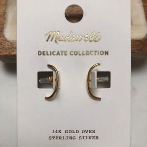 NWT Madewell delicate collection demi-fine cuff stud earrings